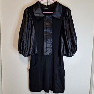 Sharagaro Bodycon Puff Batwing Sleeve Mini Dress